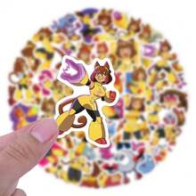 55入 Gameoverse 動漫塗鴉貼紙，黃色 Gameoverse 動漫周邊裝飾禮物，趣味 Gameoverse 手帳貼紙，適用於水杯、電腦、筆電、手機、行李箱、筆記本、冰箱等 - 黃色 - 查看 8