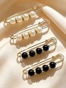 4pcs Waist Tightening Pins, Clothing Waist Adjuster, Waist Buckle, Anti-Exposure Brooch, Women's Pants Buttons - Multicolor - View 10