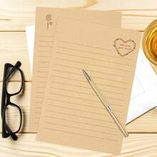 6/12 Sets Vintage Stationery Set, 12 Sheets Of Stationery Paper With 12 Matching Envelopes, Old-Style Letter And Invitation Stationery Set - Brown - View 7