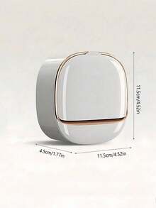 1/2pcs Modern Minimalist Premium Thickened Plastic Wall-Mounted Soap Holder, Gold Frame Flip Lid Design, Waterproof Drainage Soap Dish, Bathroom Storage Accessory For Shower, Kitchen, Vanity, Indoor Home Decor - Soap Box - View 10