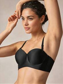 Veilyse 2pcs Wireless, Seamless, Push Up, Backless Bra, Lingerie For Summer - Multicolor - View 4