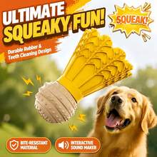 Durable Badminton-Shaped Dog Toy With Built-In Bell Sound, Teething And Dental Cleaning Ball, Interactive Boredom Buster For Small And Medium Dogs - Multicolor - View 10