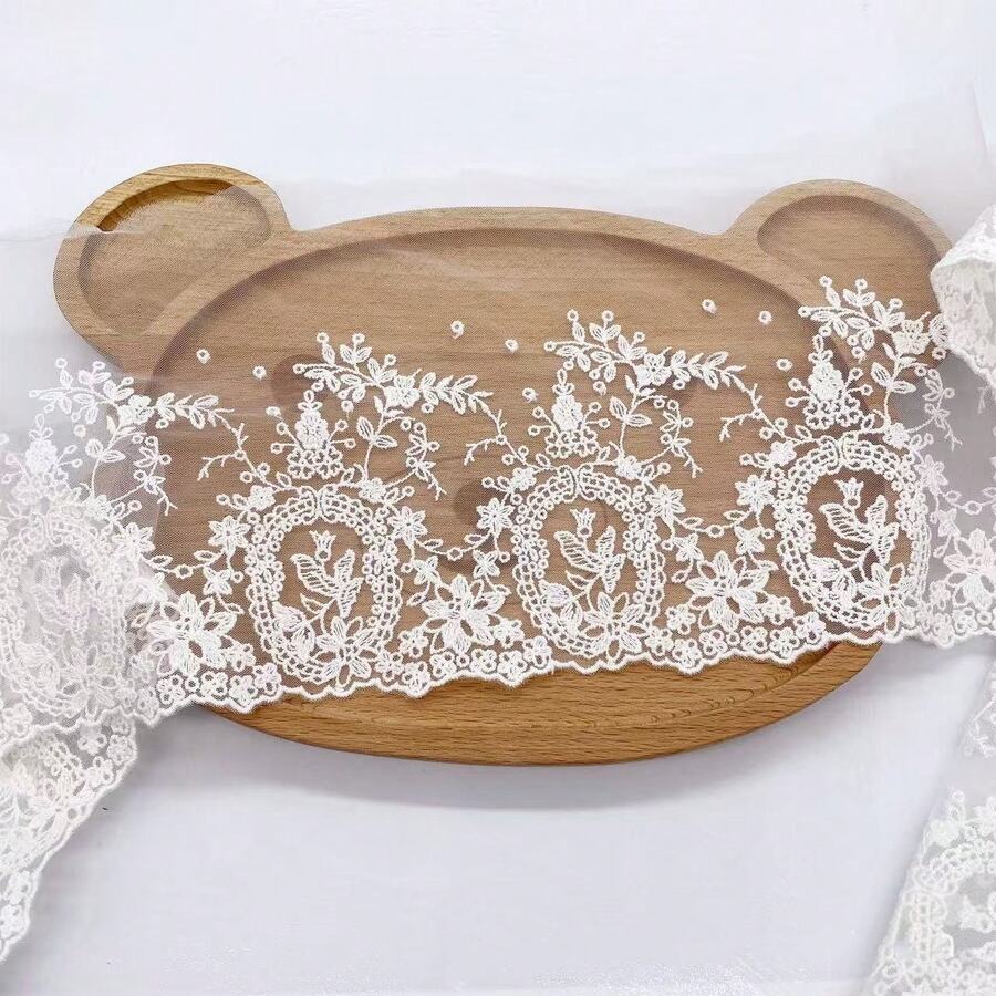 Ultra Soft Fine 60s Cotton Thread European Style Mesh Embroidery Doll Clothes Lace Trim Accessories - 1651 - View 1
