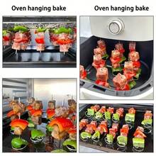 Rak Tusuk Sate Vertikal Logam, Rak Tusuk Sate Mini untuk Air Fryer, Aksesori Air Fryer dan BBQ dari Baja Tahan Karat - Rak Tusuk Sate Vertikal, Cocok untuk Buah dan Daging, Pesta BBQ di Luar Ruangan, Perlengkapan Liburan Penting - MultiWarna - View 10