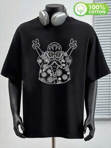 Men T-Shirts - 黑色 - 查看 1