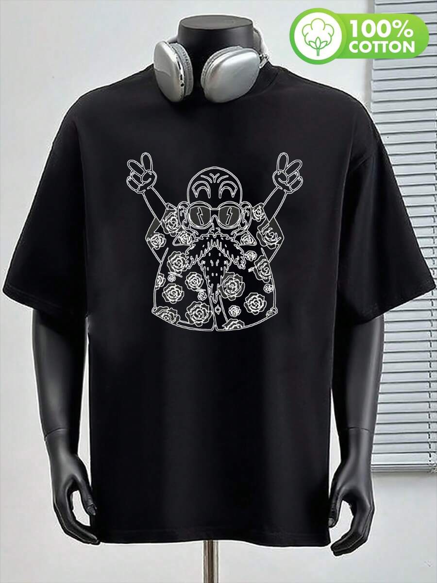 Men T-Shirts - 黑色 - 查看 1