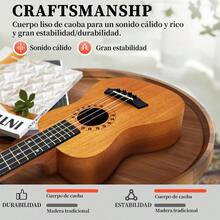 Foco My Lord FG880 Mahogany Concert Ukulele, 23" For Beginners With Accessory Pack - 棕色 - 查看 4