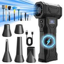 110,000 RPM Wireless Handheld Vacuum Cleaner, Type-C Rechargeable Cleaning Blower, Car Snow Remover, Indoor Dust Removal, Fast Cooling, Garden Snow Blower, 4-Speed Adjustable Portable Jet Fan - Cordless - View 13