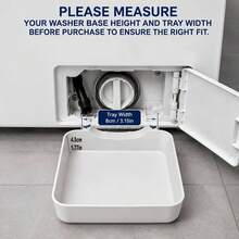 3-Piece Washing Machine Drain Pan Set, Effectively Prevents Laundry Room Floor Overflow, Includes Drainage Guide Plate And Washing Machine Switch Nut, 1 Set Solves Overflow Issues - White - View 4