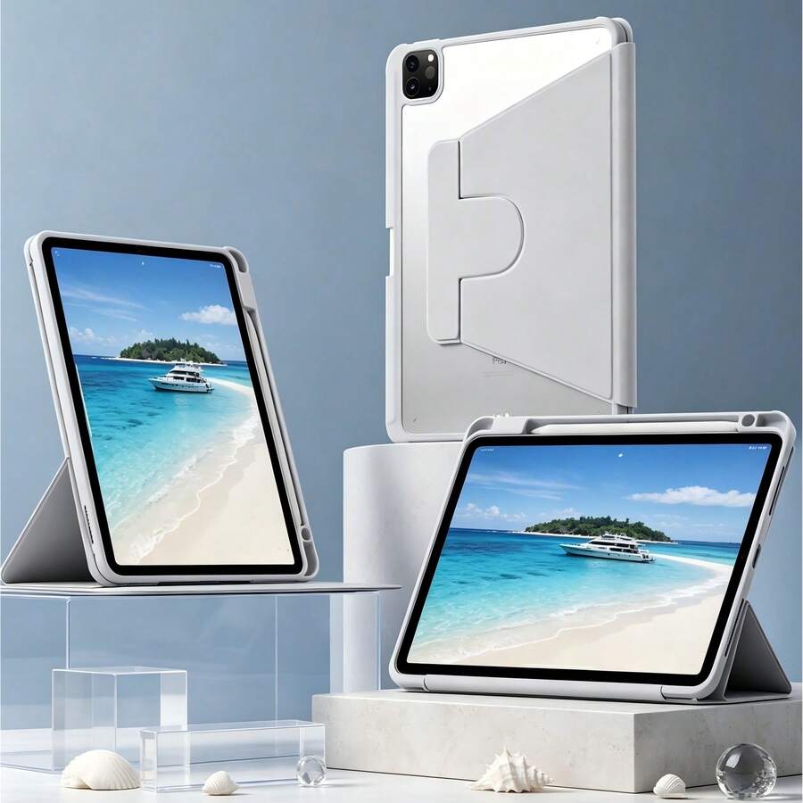TenYide 平板電腦保護殼 附支架 360°旋轉保護套 相容 iPad 8th/9th/10th/11th(A16)/Air4/5/6/7/8/13/Pro 11/12.9 Mini6/7 GalaxyTab S7/S8/S9/S10/S11/S9FE/S10FE/A7/A8/A9/A9 PLUS/A11/A9+/S9 PLUS/S10 PLUS/S9+/S10+/S10 FE+/S9 Ultra/S10 Ultra/S11 Ultra，亦相容 MatePad 系列機型 / HonorPad 系列機型 / XiaomiPad 系列機型 / RedmiPad 系列機型 / LenovoTab 系列機型 / LenovoXiaoxinTab 系列機型 / LenovoIdeaTab 系列機型