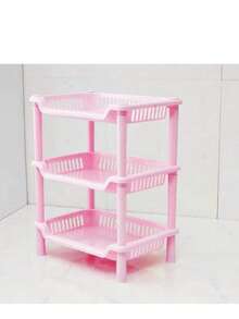 Rak Penyimpanan Kamar Mandi Plastik Berlapis-lapis - Organizer Kosmetik dan Perlengkapan Mandi, Tanpa Pipa Logam, Sempurna untuk Penataan Rumah - MultiWarna - View 8
