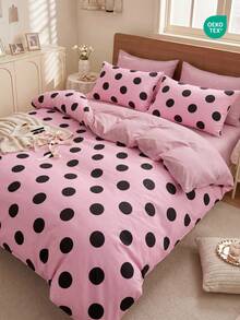 2/3-Piece Polka Dot Duvet Cover Bedding Set, Cozy Room Decor, Skin-Friendly And Breathable, Soft And Anti-Pilling, Includes Duvet Cover And Pillowcases, No Duvet Insert, Suitable For Twin/Full/Queen/King Size Beds, All-Season Use, Home Textiles, Machine Washable, OEKO-TEX Certified - Multicolor - View 1
