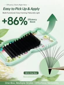 yelix 2026 Easy Fan Volume Eyelash Extensions, Smart Blooming Flower False Lashes Multi-Varied Cluster Lashes 0.05/0.07mm Thickness B/C/CC/D Curl Individual Lashes - View 10