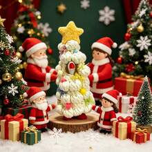 Desk Goose Christmas Outfits Cute Christmas Tree Suit For 7 Inch Mini Goose Statue, Home Office Decoration - White - View 5