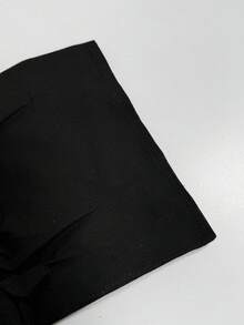 女款夏季標準尺寸V領套頭休閒家居服2件套黑色，優雅套裝 - 黑色 - 查看 4