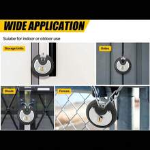 Outdoor Storage Cabinet Lock, Waterproof Stainless Steel Disc Lock With Rubber Buffer Pad, Suitable For Sheds, Gates And Fences, Heavy Duty Disc Key Chain Lock - Multicolor - View 3