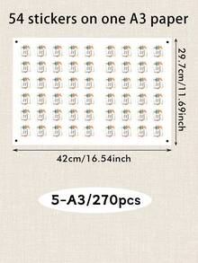54-540張客製文字花環貼紙，個性化婚禮貼紙，客製文字圓形貼紙，可客製感謝貼紙，姓名標籤貼紙，生日貼紙，生日禮物，派對，禮品袋/禮盒，邀請函，優雅，花冠 - 風格A - 查看 11