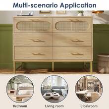 Rattan,Sideboard,Storage - Oak - View 2