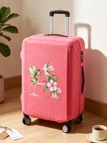 Little Elf Letter Print 18-32 Inch Durable Universal Luggage Cover, Dust-Proof And Scratch-Resistant Luggage Cover With Elastic Edge, Suitable For Flights, Honeymoon, Airport, Cruise, Business Travel, Unisex Travel Essential Accessory, Suitable For Family, Friends, Mother, Teacher, Fits Most Roller Luggage, Carry-On Bags, Trolley Bags,Back To School - Multicolor - View 4