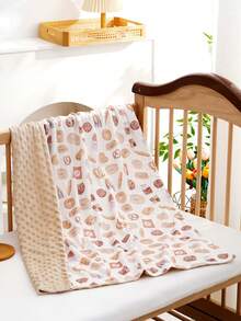 1pc Infant Blanket With Soothing Raised Dots, Soft Newborn Baby Swaddle Wrap, Winter - Multicolor - View 15