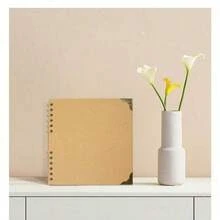 30 Sheets/Book Scrapbook, Kraft Paper Can Be Written On, Can Be Freely Collaged Notebook, Spiral Binding, Bow Design, Scrapbook Supplies, Discarded Magazine DIY Base Paper - Multicolor - View 1