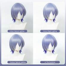 Yewell Purple Blue Cosplay Wig Role-Playing Headgear Daily Series Japanese Cosplay Headgear Series Multi-Style Interpretation Of Cartoon Anime Suitable For Private Parties Daily Role-Playing Halloween - Two-Tone - View 5