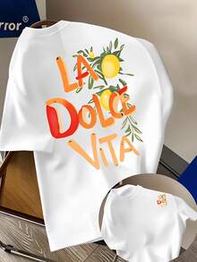 Camiseta La Dolce Vita con estampado de limón italiano, un estilo retro inspirado en las estaciones balnearias del sur de Europa, ideal para el día a día. - Blanco - Ver 7