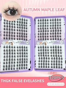 LIMEIKAI 320pcs Manga Eyelash Clusters, Sharp Eyelash, DIY Eyelash Extension, 10-16mm Length 0.07mm Thickness Natural Look Anime Eyelash Clusters, Fine Korean Style Makeup Eyelash Clusters, Asian Style Reusable Beginner Friendly - View 2