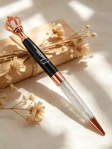 Custom Engraved Personalized Quicksand Ballpoint Pen, Custom Ballpoint Pen, Anniversary Gift, Bridesmaid Gift, Wedding Gift, Valentine's Day Gift - Round - View 9