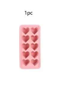 SikeSike 1 pieza Molde de silicona con forma de corazón para cubitos de hielo - Molde de hielo con 10 cavidades en forma de corazón, adecuado para chocolate, pudín, gelatina y dulces | Molde manual flexible para refrigerador, accesorio de cocina, bandeja de hielo para refrigerador, fácil de soltar, reutilizable - Multicolor - Ver 15