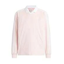 Adidas Clover Soft Velvet Long Sleeve Polo Shirt For Men And Women - Baby Pink - View 6