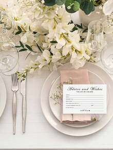 50/100pcs Blessing Card, Advice And Blessing Card For Newlyweds, Bride And Groom, Newlyweds, Wedding Reception Decoration/Bridal Party Perfect Wedding Suggestion Card, Decoration Card - View 6