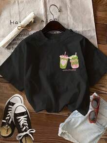 Camisetas de Tallas grandes - Negro - Ver 3