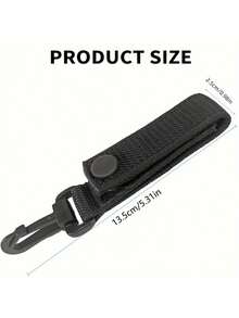 1 pieza/2 piezas Clip de cinturón táctico multiusos, gancho colgante para cinturón de cintura, gancho para guantes y llaves de exterior, hebilla de almacenamiento de equipo de servicio de cintura, clip colgante MOLLE para accesorios de equipo de campamento, senderismo y aplicación de la ley - Negro - Ver 4