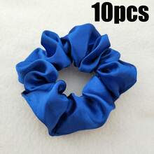 1pc Satin Velvet Hair Tie, Pure Red Hair Tie, Soft And Smooth, Suitable For Women And Girls - Red - View 9