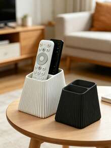 1pc Vertical Remote Control Holder, Remote Control Storage Box, Decorative Storage, Vertical Stripe Design, Easy Access, Suitable For TV, Air Conditioner And Other Home Remote Control Storage, Home Decor, Decorative Ornament, Storage, Dorm Storage, Desktop Organization, Halloween, Wedding - Multiple Styles - View 8