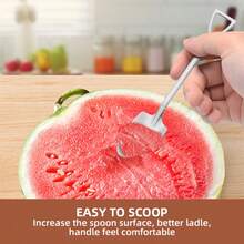 10pcs Stainless Steel Dessert Spoon Set, Elegant Scoop-Shaped Teaspoons, Suitable For Coffee, Ice Cream, Fruit, Pudding, Yogurt, Dessert Cakes, Creative Watermelon Spoon, Reusable, Suitable For Home Kitchen, Restaurant, Party Dining, Holiday, Kitchen Cutlery - View 7