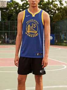 Nike  Dri-FIT Draymond Green  Comfortable Breathable Split Sleeveless Vest For Men, Blue - Blue - View 1
