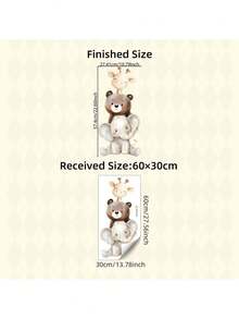 1PC Giraffe Bear Elephant Stacking Wall Sticker - Cute Animal Decor, Self-Adhesive Removable, Suitable For Bedroom, Game Room, - Jenga - View 6