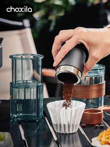 choxila 1 Set Three In One Coffee Set, Including Coffee Filter Paper, Suitable For Brewing 1-2 Cups Of Coffee, Suitable For Office And Home Hand Brewed Coffee Set, Including Coffee Pot, Coffee Filter Cup, Coffee Sharing Pot And Coffee Filter Paper, Portable - 3 In 1 Coffee Maker - View 9