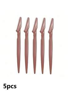 30/15/5pcs Eyebrow Trimmer Set, Long Handle Precision Eyebrow Shaper, Shaping & Trimming Beauty Tool, Exfoliating & Callus Removal Razor, Facial & Neck Shaving Blade, Women's Multi-Function Grooming Set, Travel & Home Use, Smooth - Mocha Brown - View 11