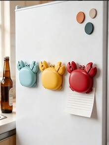 4-In-1 Cute Crab Magnetic Bottle Opener, Multi-Functional Beer Opener Fridge Magnet, With Paper Cutter And Mini Scissors, Kitchen Gadget, Home Essential Cute Tool, Gift For Family And Friends - Multicolor - View 6