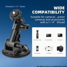 YIYI Pocket 3 4 Suction Cup Mount, For Xtra Muse Car Windshield Window Dash Holder Kit With Expansion Adapter For Insta360 X4 X5 Go 3S For Max Hero Pocket 3 4 Action 6 5 Pro Nano Accessories - Black - View 5