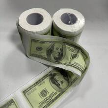 1 Rollo, Papel higiénico con diseño de billete de $100, regalo creativo y divertido para fiesta de cumpleaños - Talla única para todos - Ver 9