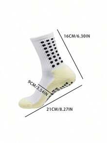 3 Pairs Unisex Sports Socks Leg Sleeves Non-Slip Football Socks Grip Socks - Multicolor - View 2