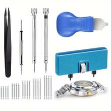 26pcs Watch Repair Tool Set, Includes Watch Battery Replacement Tools, Back Cover Remover, Watch Opener, Stand, Pry Bar, Spring Bar Tweezers, Perfect For Gifting - Watch Repair Tool Kit - View 1