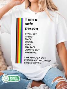 I'm A Safes Person LGBTQ LGBT Pride Meme Gift Cult Movie T-Shirt C787.. - 白色 - 查看 1