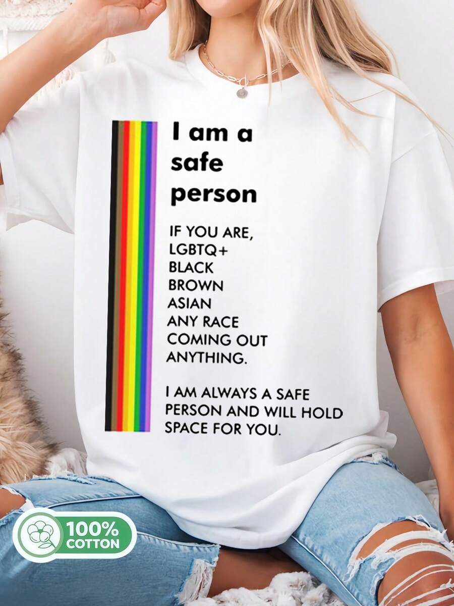 I'm A Safes Person LGBTQ LGBT Pride Meme Gift Cult Movie T-Shirt C787.. - 白色 - 查看 1