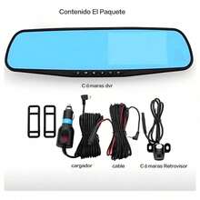 Camara Espejo Retrovisor Frente Y Trasera Auto Full Hd Dvr Ele-gate - A - Ver 8