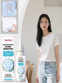 jakehoe 便攜式污漬去除劑-深層溶解油漬、汗漬、果汁漬、發黃袖口及其他頑固污漬,預處理浸泡方便清潔 - 液體 - 查看 3